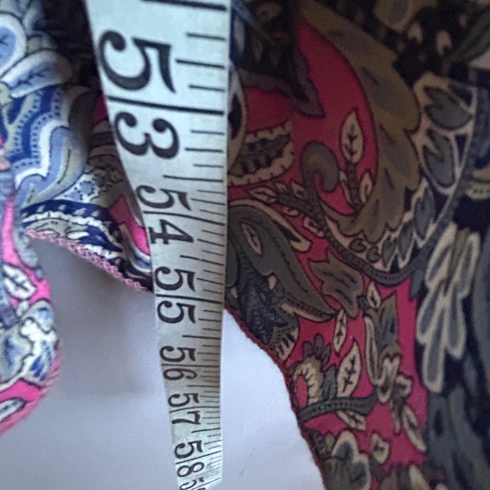Jessica Taylor Pink Paisley 100% Silk Maxi Dress High Low Ruffle Tassel Boho S - Picture 8 of 9